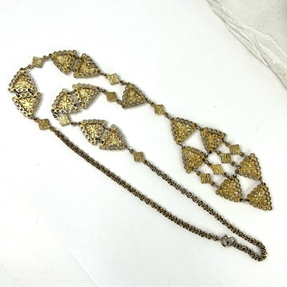 Lariat Style Vintage Art Deco Necklace 30” - Picture 7 of 7